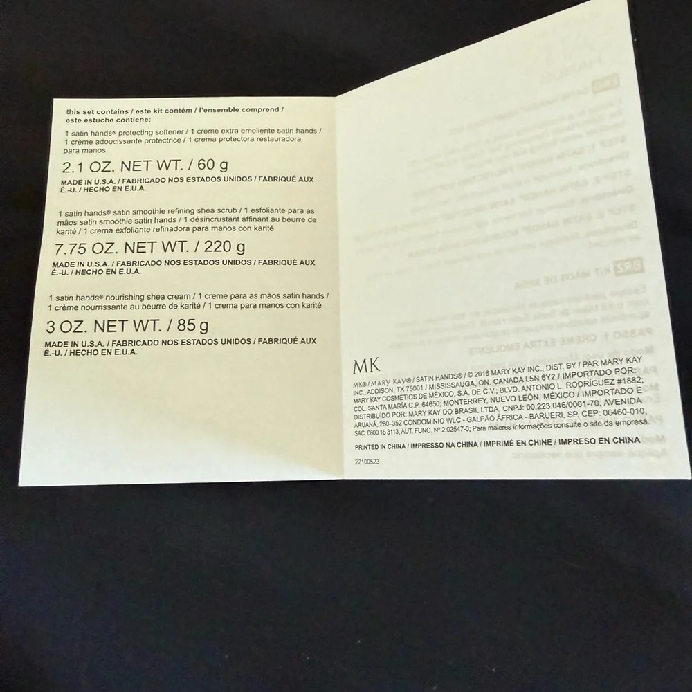 Mary Kay Satin Hands Pampering Set Fragrance Free - Picture 4 of 4